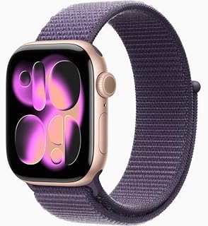 Apple Watch Series 11 [GPS + Cellular, 42mm] Rose Gold Aluminum Case with Purple...