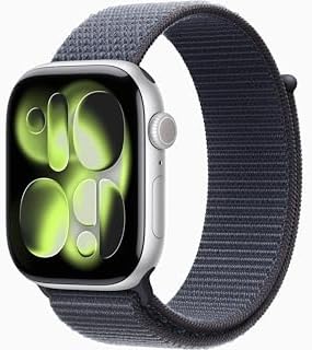 Apple Watch Series 11 [GPS, 46mm] Silver Aluminum Case with Anchor Blue Sport Lo...