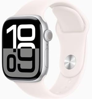 Apple Watch Series 10 [GPS, 42mm] - Silver Aluminum Case with Light Blush Sport ...
