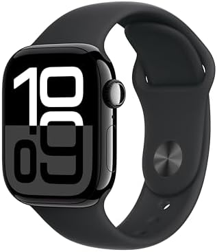 Apple Watch Series 10 [GPS 42mm case] Smartwatch with Jet Black Aluminum Case wi...