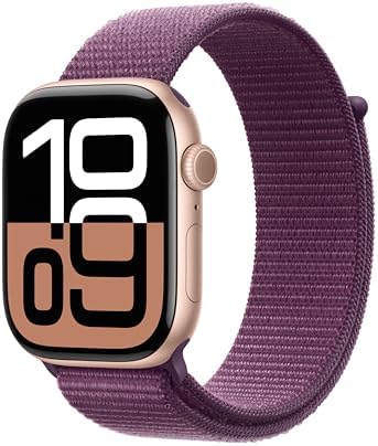 Apple Watch Series 10 [GPS 46mm case] Smartwatch with Rose Gold Aluminum Case wi...