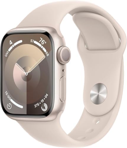 Apple Watch Series 9 [GPS, 45mm] - Starlight Aluminum Case with Starlight Sport ...