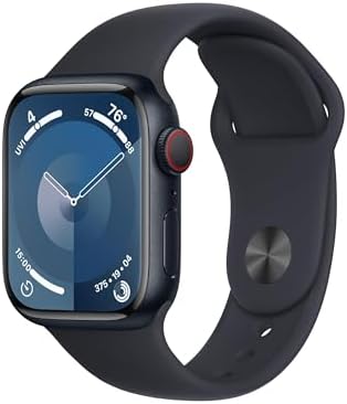 Apple Watch Series 9 [GPS + Cellular 41mm] Midnight Aluminum Case with Midnight ...