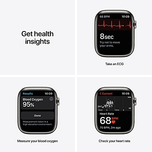 Apple Watch Series 7 (GPS + Cellular, 45MM) - Graphite Stainless Steel Case with Abyss Blue Sport Band (Renewed Premium)
