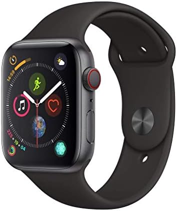 Apple Watch Series 4 (GPS + Cellular, 44mm) - Space Gray Aluminum Case with Blac...