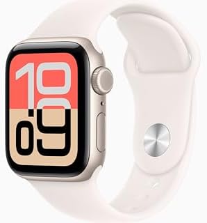 Apple Watch SE 3 [GPS + Cellular, 40mm] Starlight Aluminum Case with Light Blush Sport Band, S/M (Renewed)