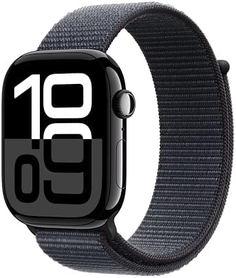 Apple Watch Series 10 [GPS 46mm case] Smartwatch with Jet Black Aluminum Case wi...