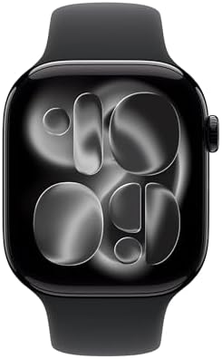 Apple Watch Series 11 [GPS+Cellular, 46mm] - Jet Black Aluminium Case with Black Sport Band, M/L (Renewed Premium)