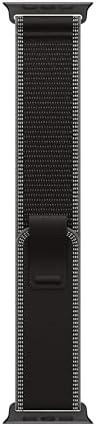 Apple Watch Band - Trail Loop - 49mm - Black/Charcoal - M/L - Black Titanium Fin...