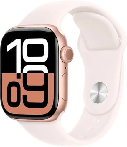 Apple Watch Series 10 [GPS + Cellular, 42mm] - Rose Gold Aluminum Case with Ligh...