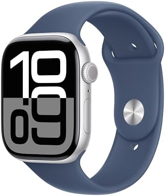 Apple Watch Series 10 [GPS 46mm case] Smartwatch with Silver Aluminum Case with ...