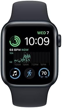 Apple Watch SE (2nd Gen) (GPS, 40mm) - Midnight Aluminum Case with Midnight Sport Band, M/L (Renewed)