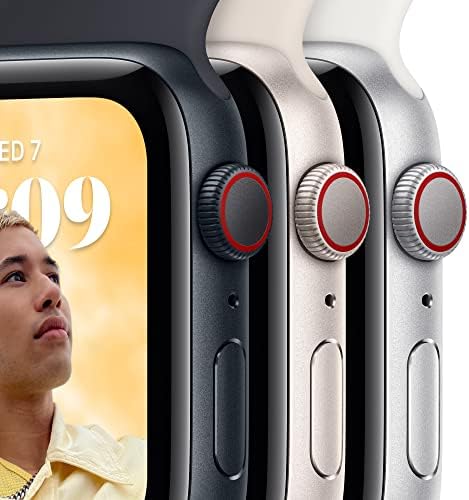 Apple Watch SE (2nd Gen) (GPS, 40mm) - Midnight Aluminum Case with Midnight Sport Band, M/L (Renewed)