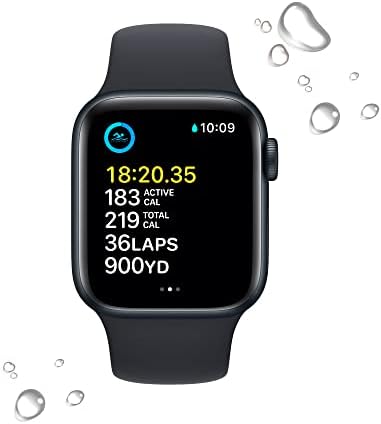 Apple Watch SE (2nd Gen) (GPS, 40mm) - Midnight Aluminum Case with Midnight Sport Band, M/L (Renewed)