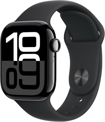 Apple Watch Series 10 [GPS + Cellular, 42mm] - Jet Black Aluminum Case with Blac...