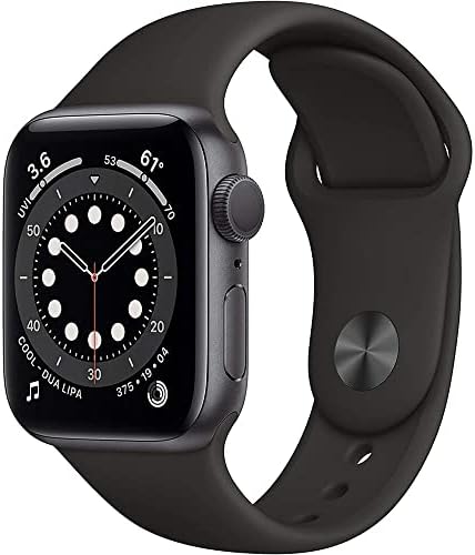 Apple Watch Series 6 (GPS + Cellular, 44mm) - Space Gray Aluminum Case with Blac...