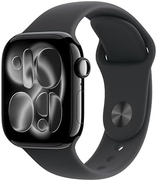 Apple Watch Series 11 [GPS + Cellular 42mm] Smartwatch with Jet Black Aluminum C...