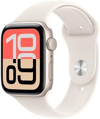 Apple Watch SE 3 [GPS 44mm] Smartwatch with Starlight Aluminum Case with Starlig...