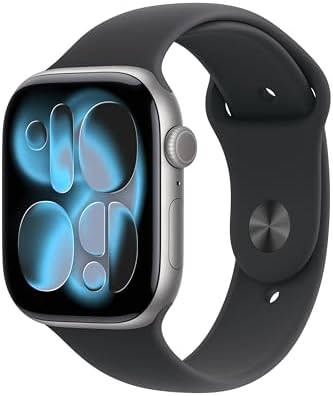 Apple Watch Series 11 [GPS 46mm] Smartwatch with Space Gray Aluminum Case with B...