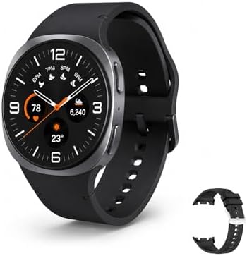 Samsung Galaxy Watch 8 (2025) Bluetooth Smartwatch, Intl Version – Fitness & Sleep Tracking,Heart Rate Monitor, Android Compatible (Not for iOS) – with Extra Hybrid Band (Graphite, 40mm)