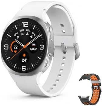 Samsung Galaxy Watch 8 (2025) Buletooth Smartwatch, US Version – Fitness & Sleep Tracking, Energy Score, Heart Rate Monitor, Android Compatible (Not for iOS) – with Extra Sport Band (Silver, 44mm)