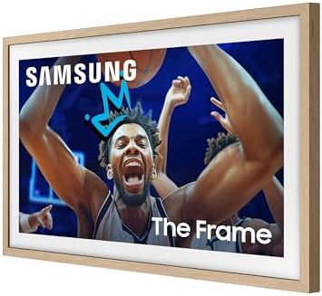 Samsung QN65LS03DAFXZA 65 Inch The Frame 4K Smart Quantum HDR TV with a Samsung VG-SCFA65BWB 65 Inch The Frame Customizable Bezel - Modern Brown (2024)