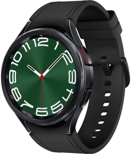 SAMSUNG Galaxy Watch 6 Classic (47mm, WiFi + 4G LTE) 1.5" Super AMOLED, GPS Bluetooth Smartwatch w/Rotating Bezel (Fully Unlocked for US Carriers) R965U (w/Fast Charger Cube, Black) (Renewed)