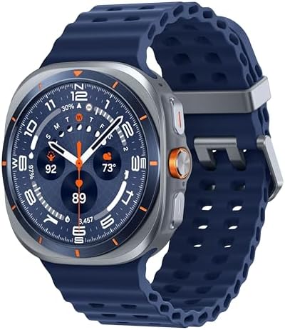 Samsung Galaxy Watch Ultra (2025) 47mm LTE Smartwatch, Titanium Casing, Advanced Sleep Coaching, Running Coach, Energy Score, Heart Rate Tracking, GPS, Titanium Blue (Renewed)