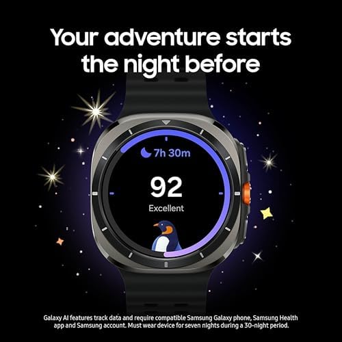 Samsung Galaxy Watch Ultra (2025) 47mm LTE Smartwatch, Titanium Casing, Advanced Sleep Coaching, Running Coach, Energy Score, Heart Rate Tracking, GPS, Titanium Blue (Renewed)