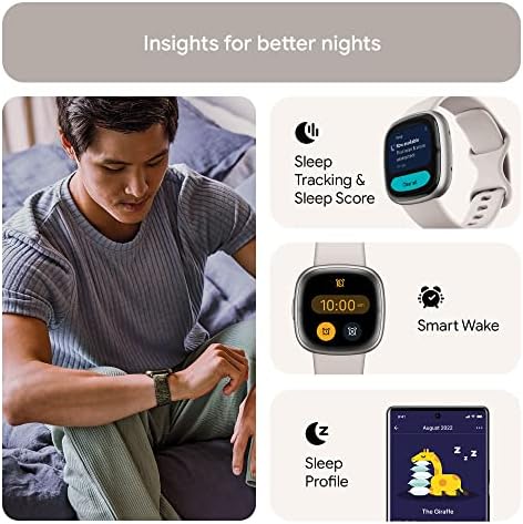 Fitbit Sense 2 Advanced Health Smartwatch - Lunar White (Renewed)