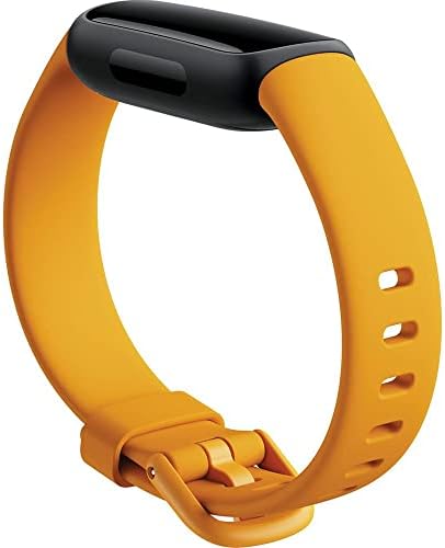 Fitbit Inspire 3 Fitness Tracker – Advanced Health Insights with Stress Management, Workout Intensity & Sleep Tracking, 24/7 Heart Rate, Includes Small and Large Classic Bands (Morning Glow/Black)
