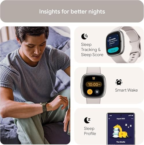 Fitbit Sense 2 Advanced Health and Fitness Smartwatch - Blue Mist/Pale Gold | with Stress and Sleep Tools - 3-Month Google Health Premium Membership Included - ECG App, SpO2, 24/7 Heart Rate, and GPS