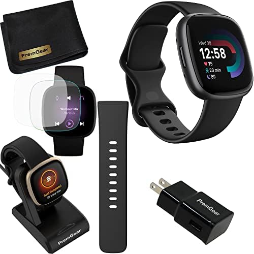 Fitbit Versa 4 Health and Fitness Smart Watch (Black/Graphite) with Built-in GPS...