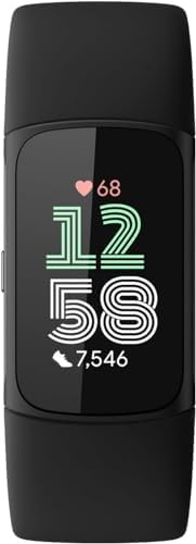 Fitbit Charge 6 Activity Tracker Heart Rate Monitoring, 7-Day Battery, Integrated Google Apps, Maps & Wallet, in-Depth Health Insights, Activity & Sleep Analysis, (Obsidian/Black)