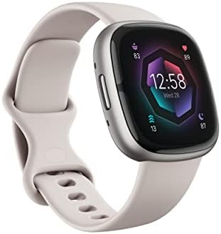Fitbit Sense 2 Health and Fitness Smartwatch - Lunar White/Platinum | with Stres...