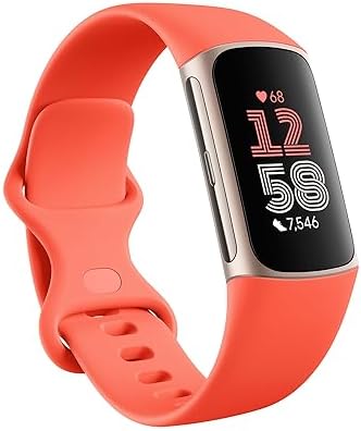 Google Fitbit Charge 6 - Fitness Tracker - Gold/Coral | Google apps, heart rate ...