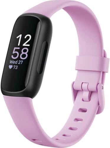 Google Fitbit Inspire 3 - Lilac Bliss/Black - Small and Large Bands | Stress man...