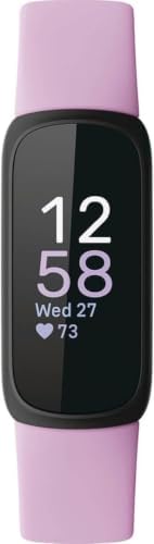 Google Fitbit Inspire 3 - Lilac Bliss/Black - Small and Large Bands | Stress management, sleep tracking, 24/7 heart rate, 3-month Google Health Premium membership included, small and large bands
