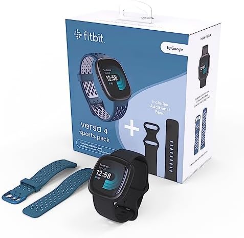 Fitbit Versa 4 Fitness Smartwatch with Daily Readiness, GPS, 24/7 Heart Rate, 40...