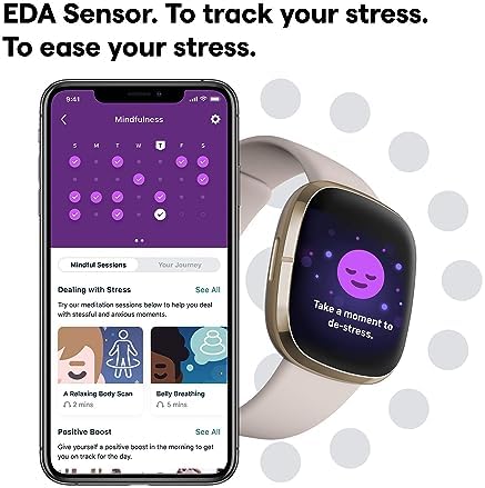 Fitbit - Sense Advanced Health Smartwatch - Soft Gold (Renewed)