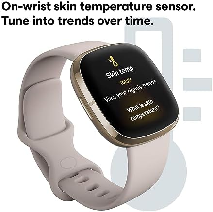 Fitbit - Sense Advanced Health Smartwatch - Soft Gold (Renewed)
