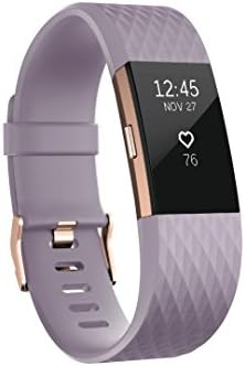 Fitbit Charge 2 Heart Rate + Fitness Wristband, Special Edition, Lavender Rose G...