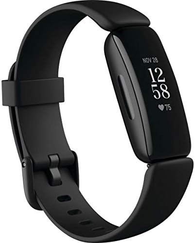 Fitbit Inspire 2 Health & Fitness Tracker with a Free 1-Year Premium Trial, 24/7 Heart Rate, Black/Black, One Size (S & L Bands Included) (Renewed)