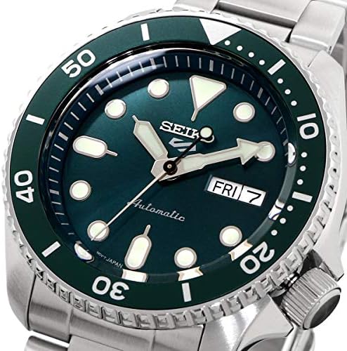 Seiko SRPD61 Men's 5 Sports SKX Sports Style Automatic Mechanical Wristwatch, Limited Edition, Green, green, Bracelet Type