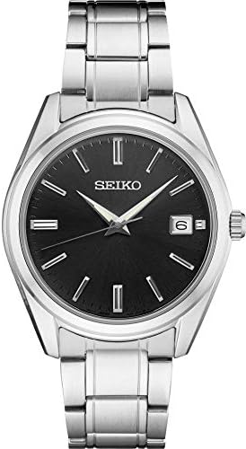 SEIKO SUR311 Watch for Men - Essentials - Black Dial, Date Calendar, LumiBrite H...
