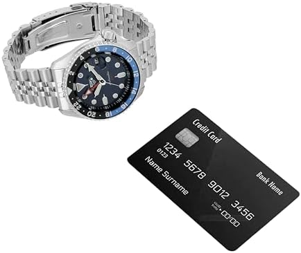 Seiko SSK003 Automatic Watch for Men - 5 -Sports - Blue Dial with Date Calendar and Luminous Hands & Markers and Black & Blue GMT Bezel, 100m Water-Resistant