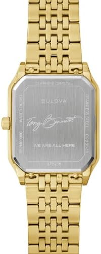 Bulova Tony Bennett We are All Here Silver Dial Gold-Tone Bracelet Watch 32mm - 97B236