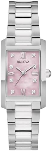 Bulova Ladies' Classic Diamond Two-Tone Stainless Steel 3-Hand Quartz Watch, Rectangle
