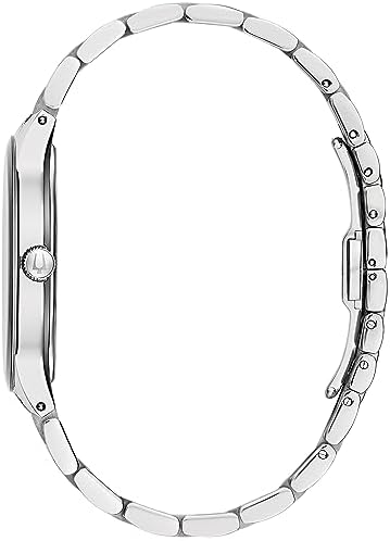 Bulova Men's Modern Gold Tone Stainless Steel 3-Hand Calendar Date Quartz Watch, Diamond Dial