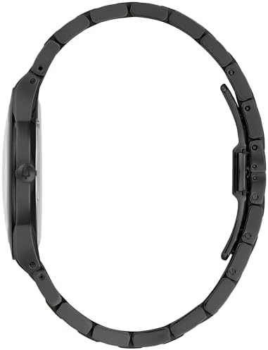 Bulova Mens Modern Millenia Black Ion Plated Stainless Steel 2-Hand Quartz Watch, Black Dial Style: 98a313